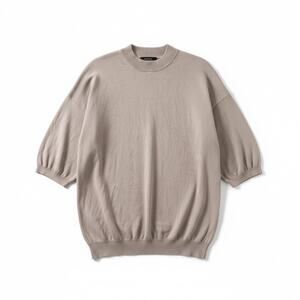 Baracuta L silk neutral dolman sleeve preppy mock neck sweater
